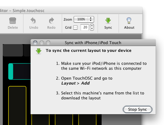 getting touchosc editor to work